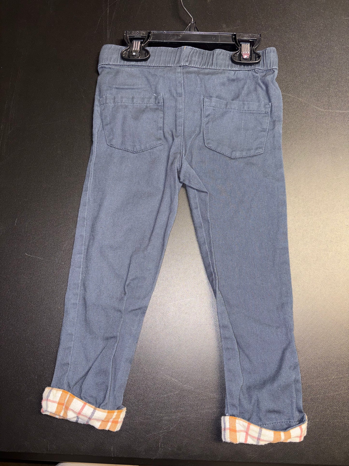 Size 4T, gray/Blue pants with brown plaid