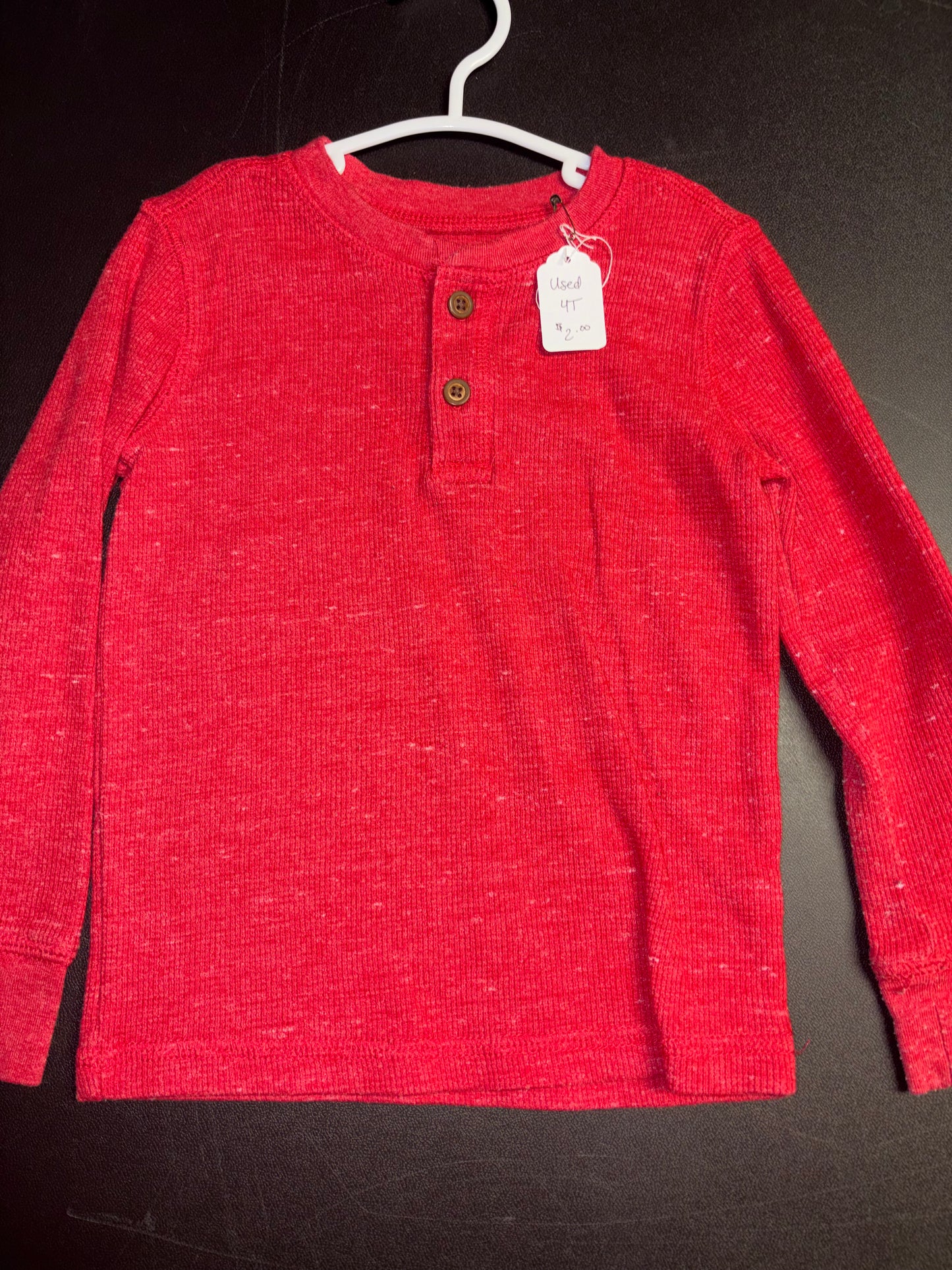 Size 4T, Jumping Beans Brand, Red Knit