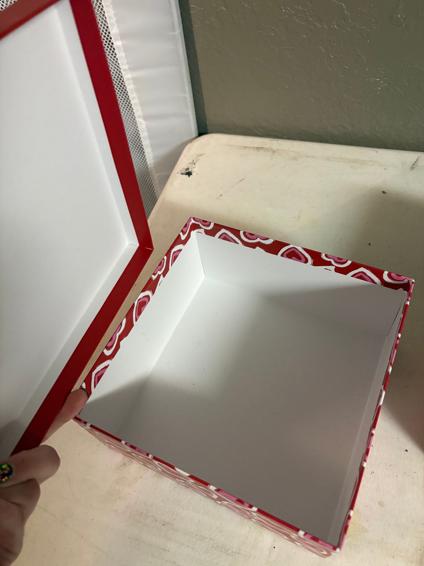 Valentines boxes 8.25x8.25x4 - 2 available - $1.00 each