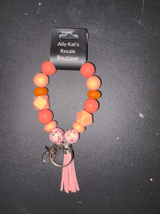Silicone Bead Keychain Bracelets 10 different types to chose from