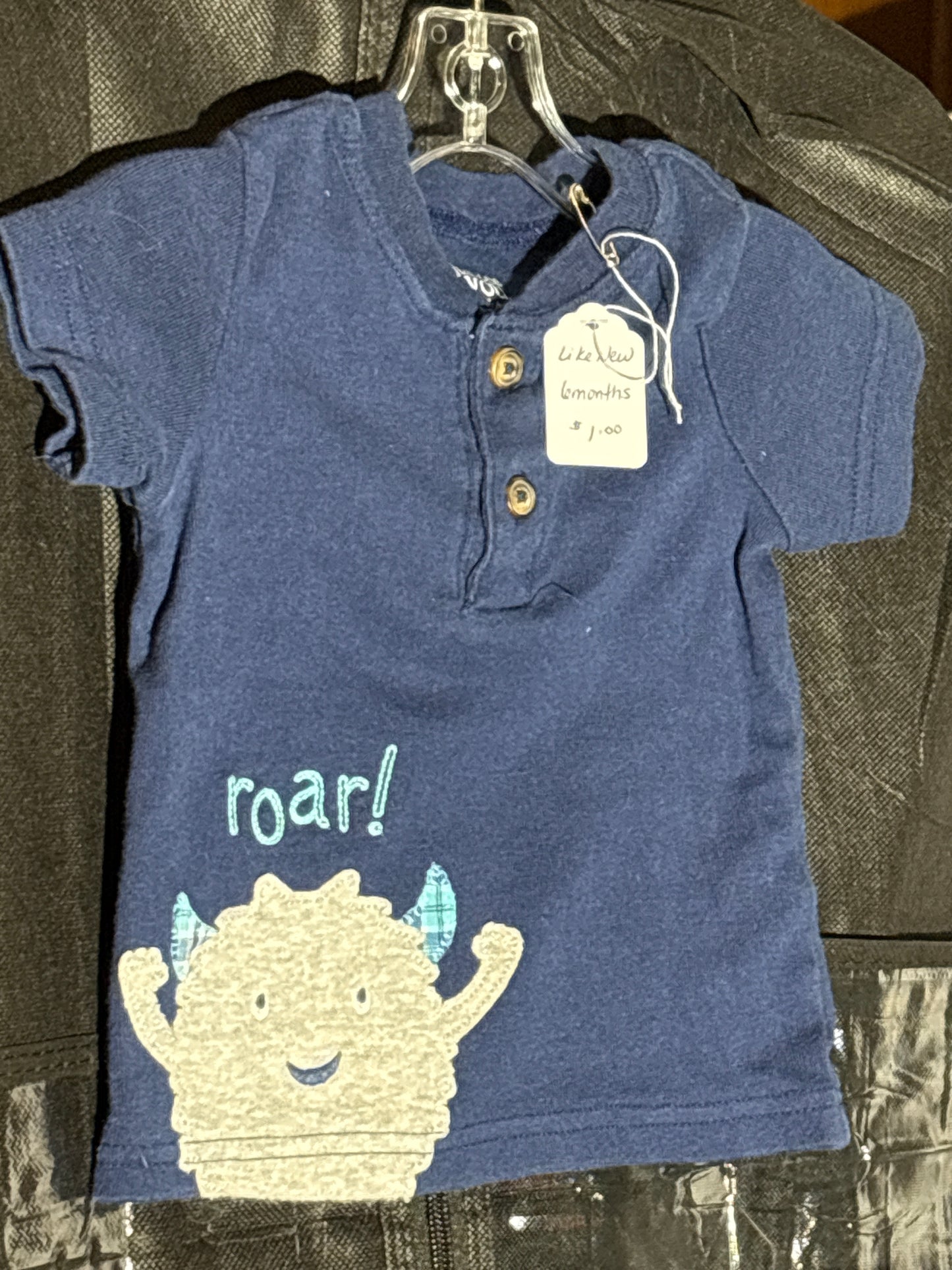 Size 6 month Dark Blue shirt
