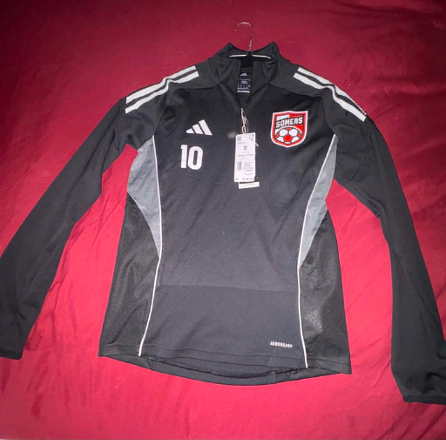 Size Women’s Small, NWT, adidas, soccer quarter zip jacket - Somers - Aeroready