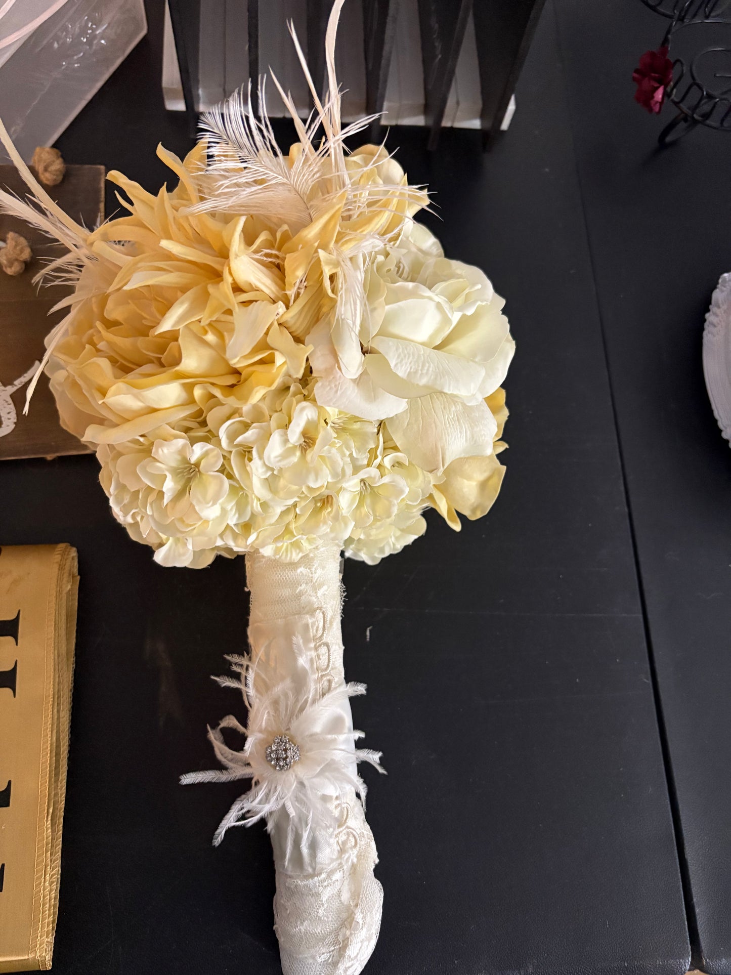 Beautiful artificial wedding bouquet