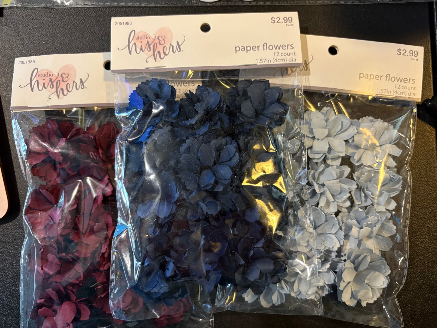 Paper flowers by his & hers
