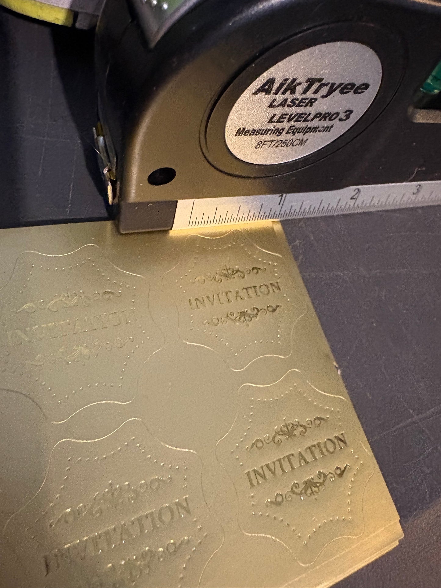 1-inch gold Invitation Stickers - 100 count