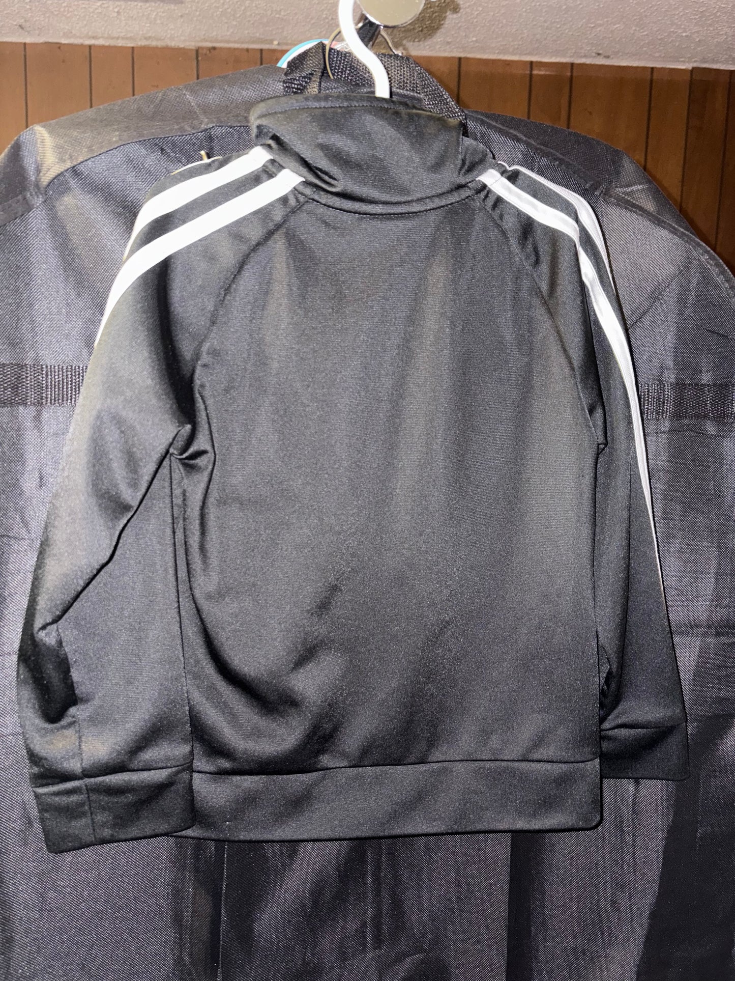 3T Adidas Zip-up, black and white