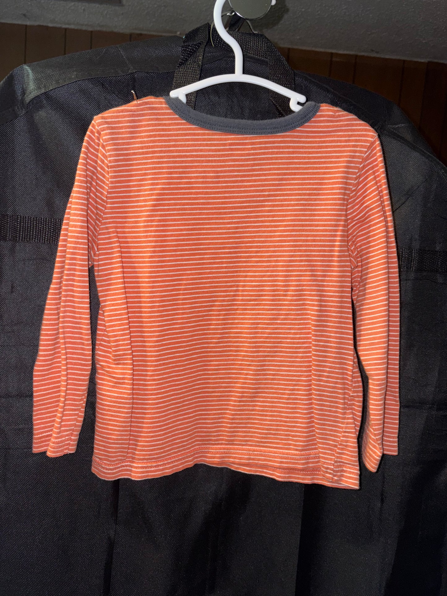 3T Boys Old Navy Orange striped long sleeved shirt