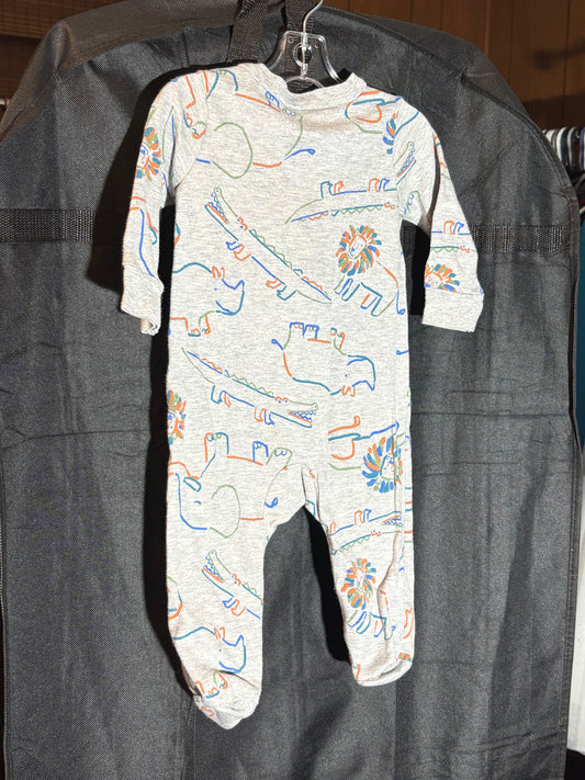 Size 6 months, Carters brand, gray sleeper