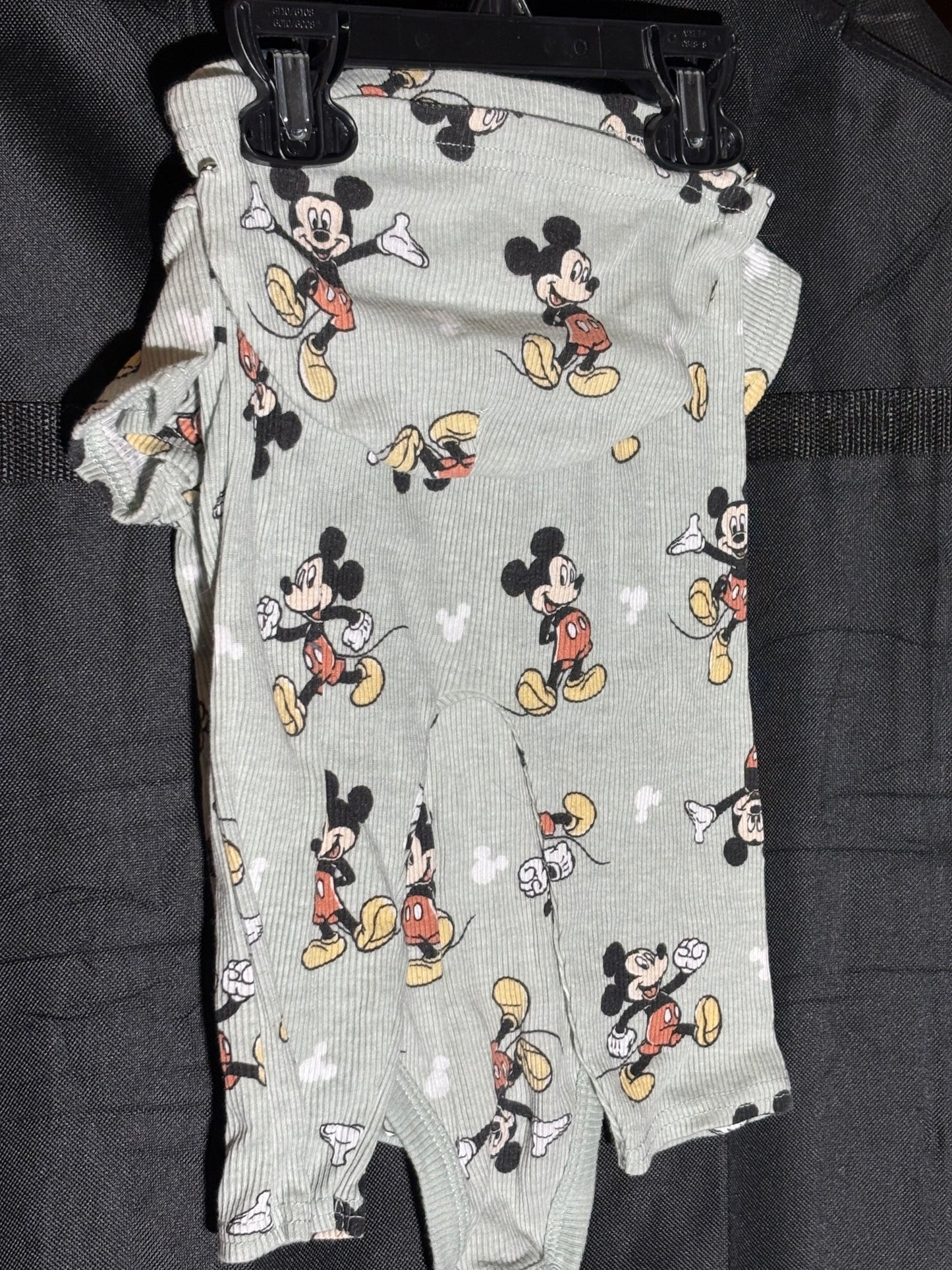 Size 6-9 month, Disney Baby Brand, Light Green Mickey Outfit