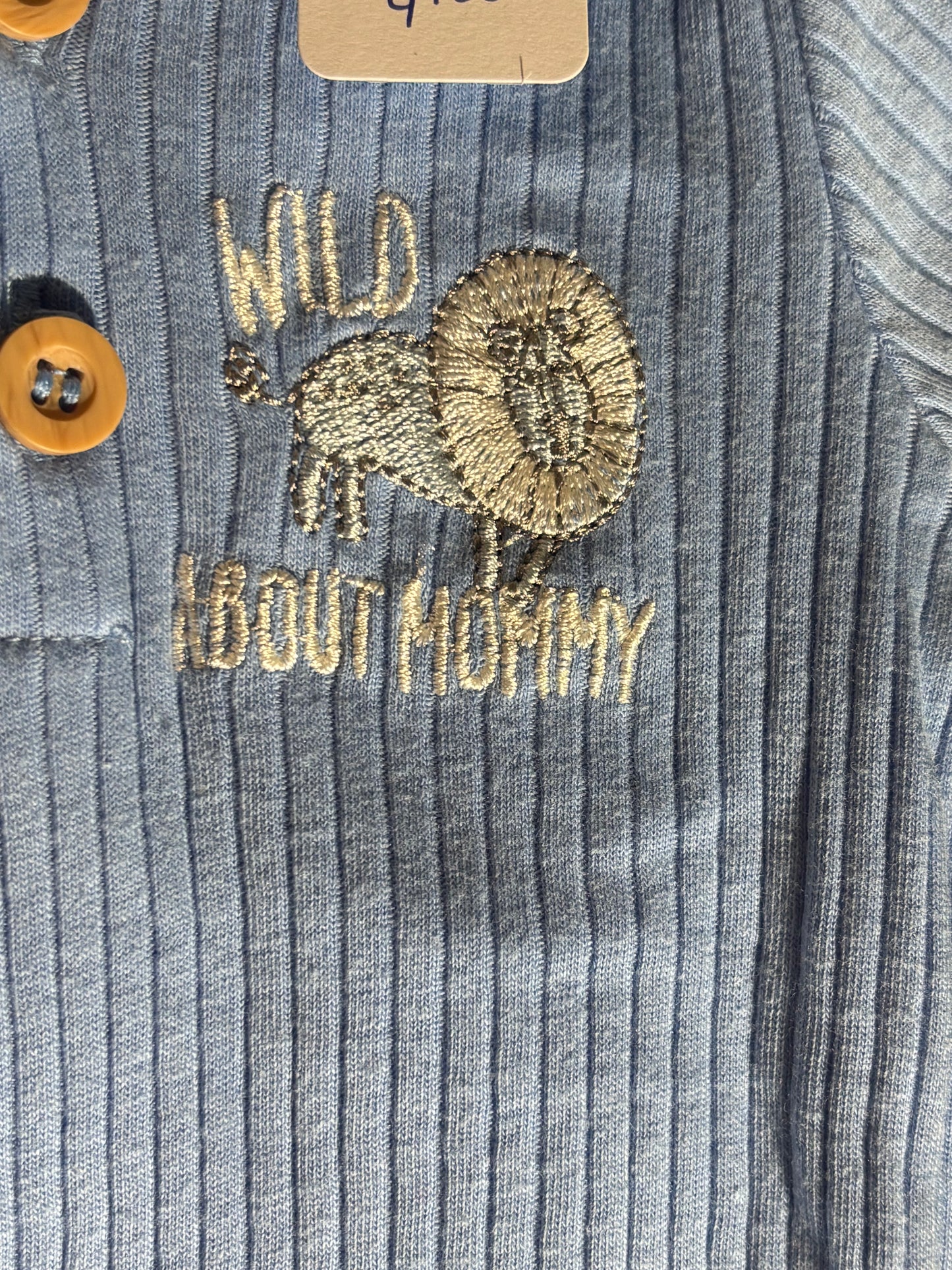 Size 6-9, Little Beginnings Brand, Wild About Mommy outfit with hat