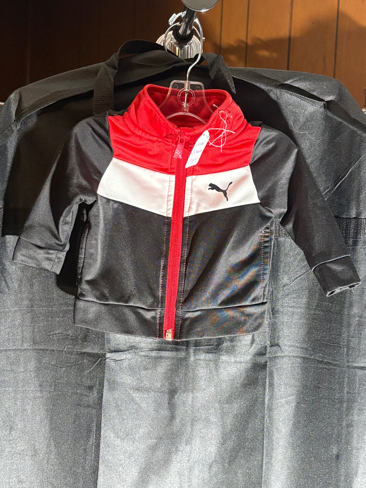 Size 0-3 month, Puma black white and red jacket