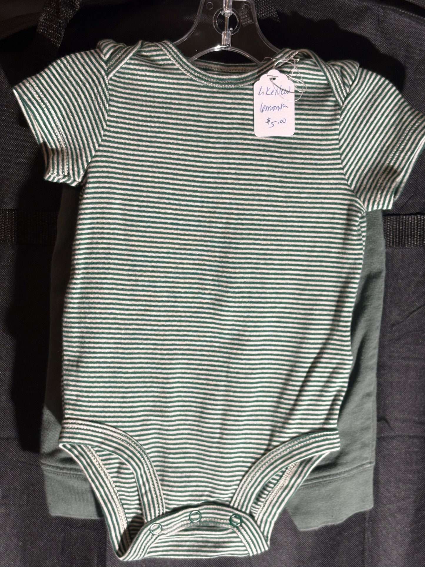 Size 6 month, Carters, Forest Green outfit