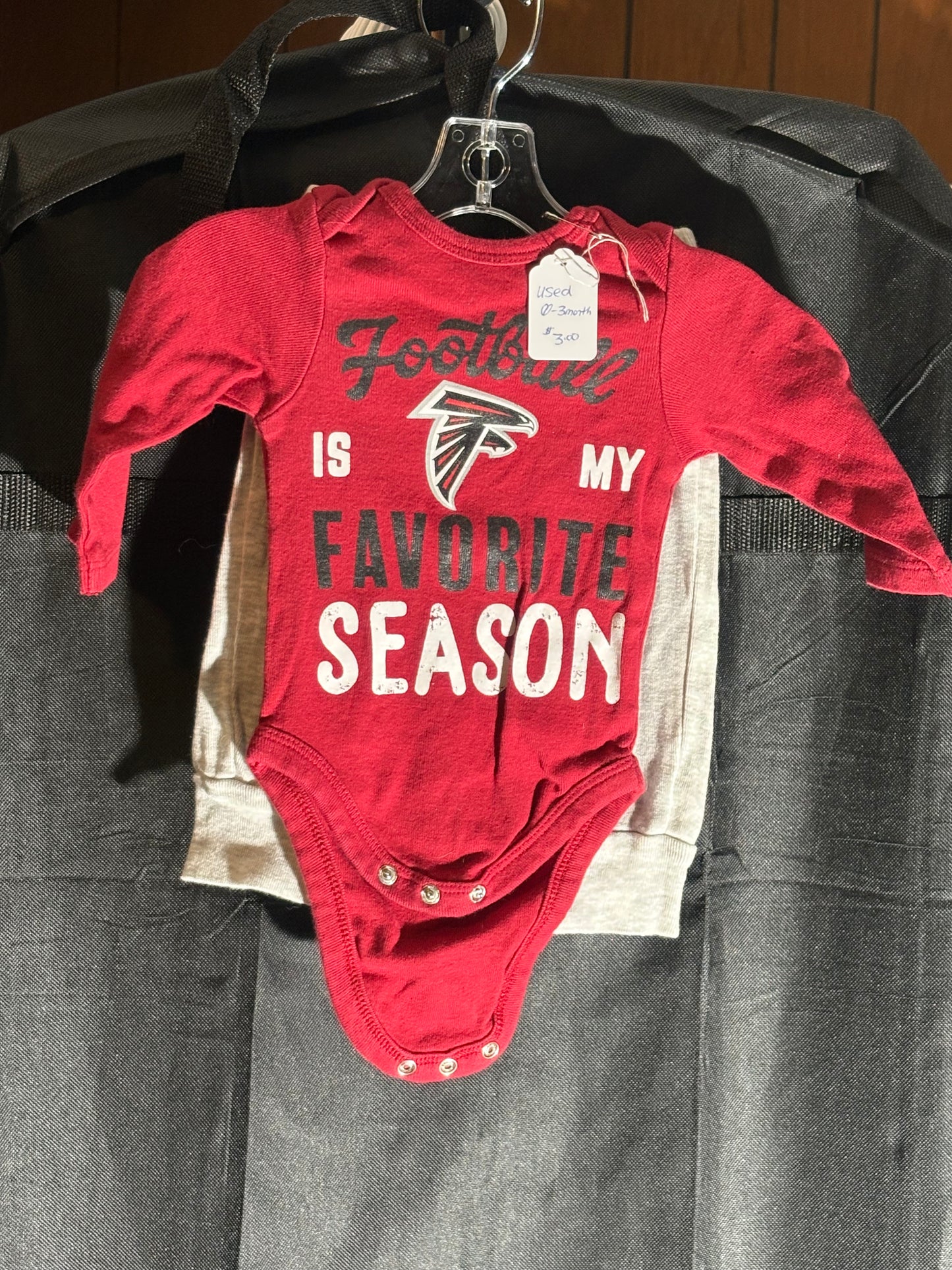 Size 0-3 month, Football themed outfit