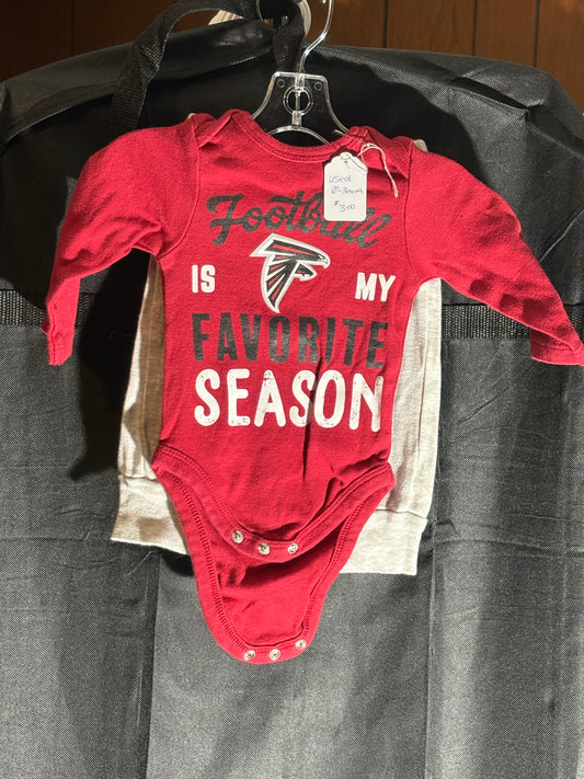 Size 0-3 month, Football themed outfit