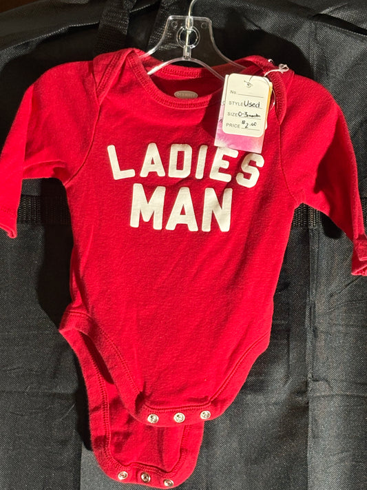 Size 0-3 month, Old Navy Brand onesie- Ladies Man