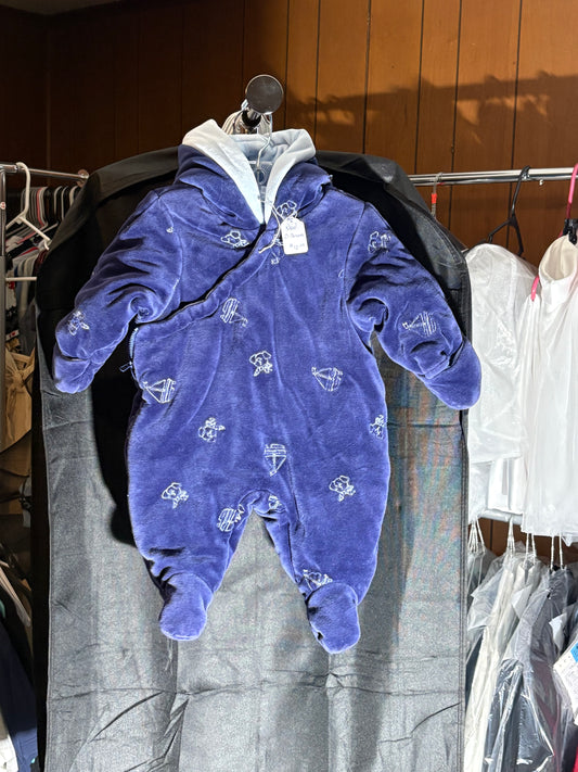 Size 0-3 month Navy blue snow suit