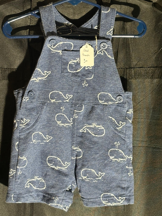 Size 9 month, Navy Overalls