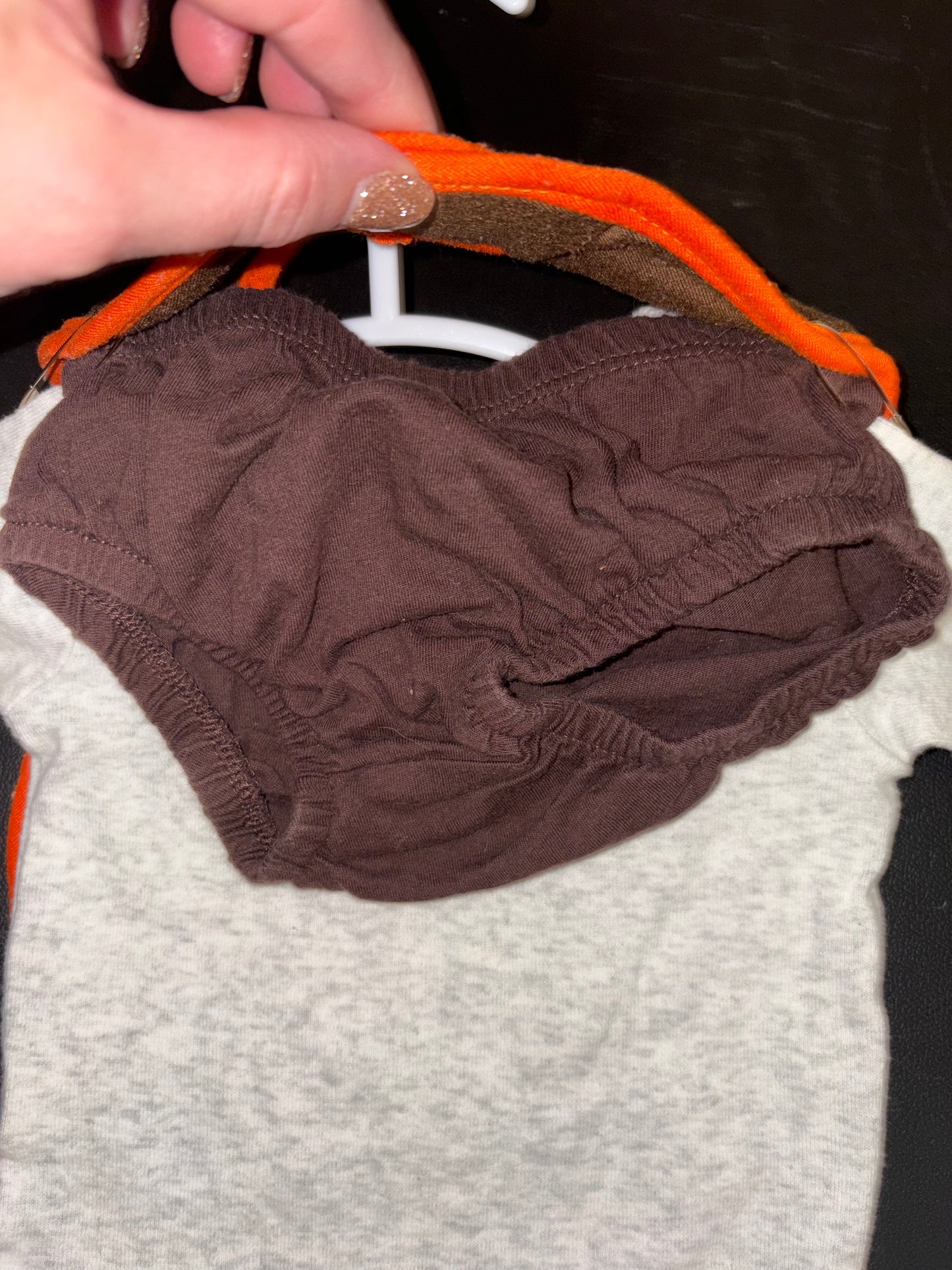 Size 3 month, My First Thanksgiving outfit, Carters Brand - onesie, bottoms, socks, and bid