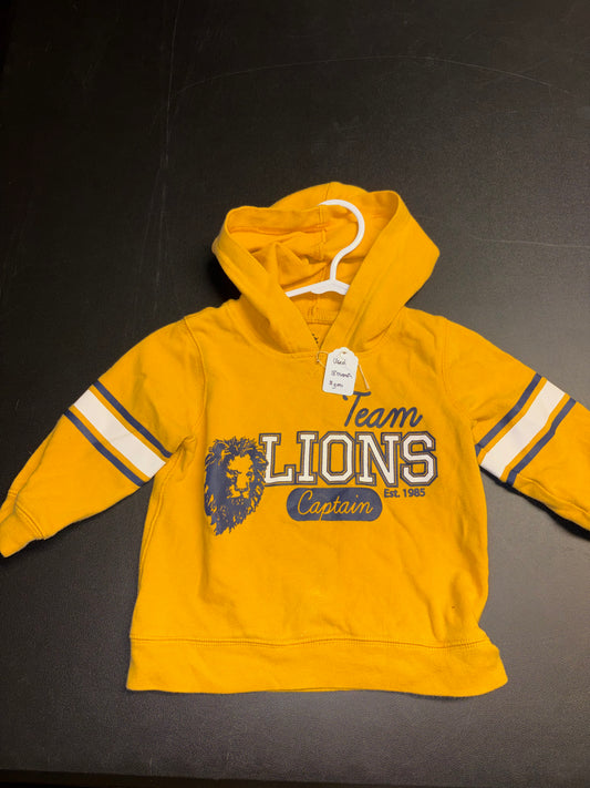 Size 18 month, Used 18 month hoodie, Team Lions Captain