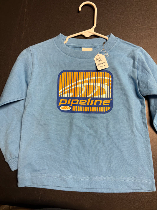 Size 24 month, long sleeved dusty blue shirt, Pipeline
