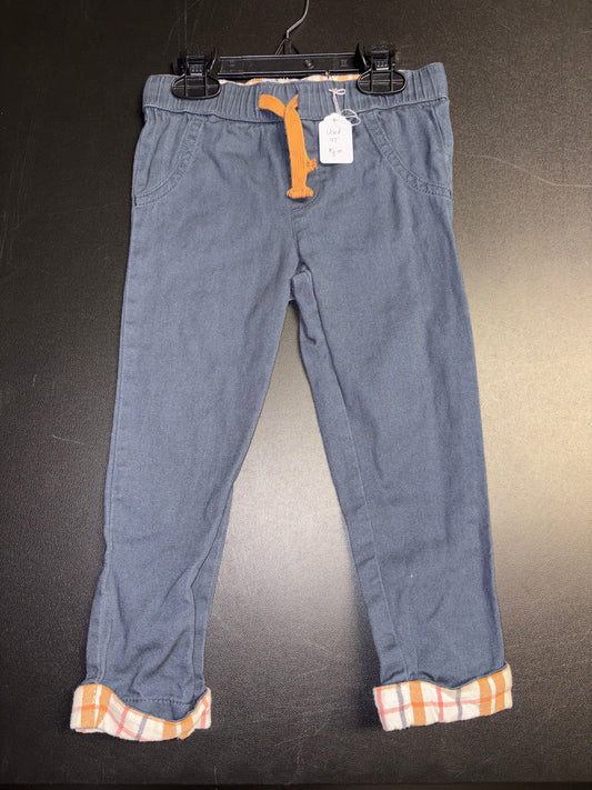 Size 4T, gray/Blue pants with brown plaid