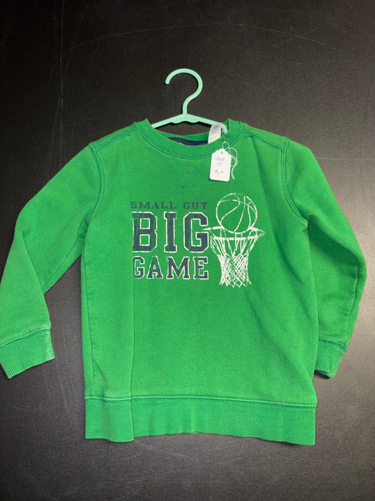 Size 4T, Green small guy big game, Sweatshirt