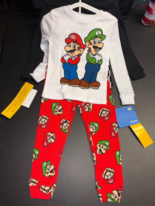 Size 4T Double PJ set, Mario, NWT