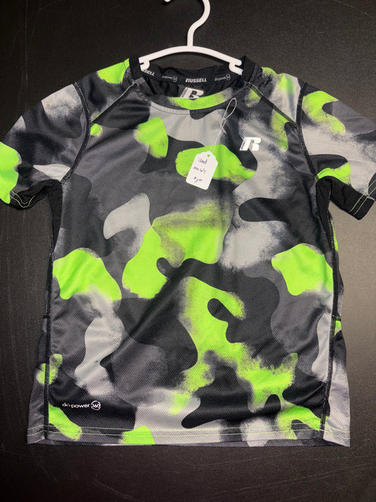 Size 6/7 Lime Green and Black Tshirt