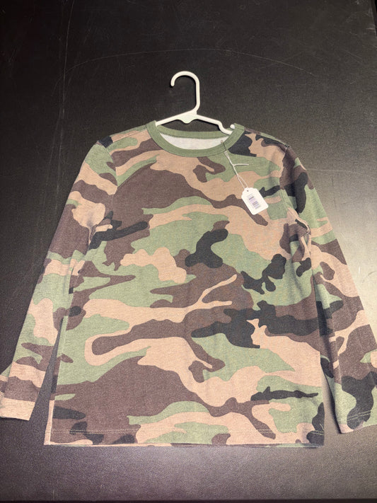 Size 6/7 Youth, Green Camo long sleeved shirt, Wonder Nation Brand