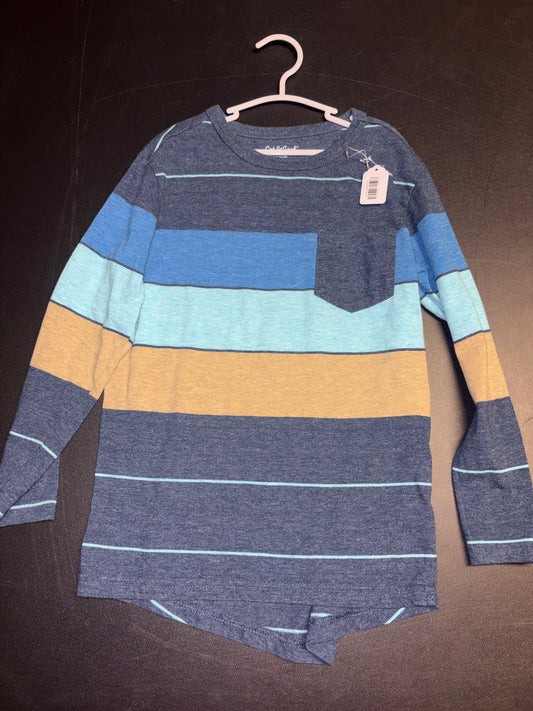 Size 6/7 Youth, Long sleeved, striped, Cat & Jack Brand shirt