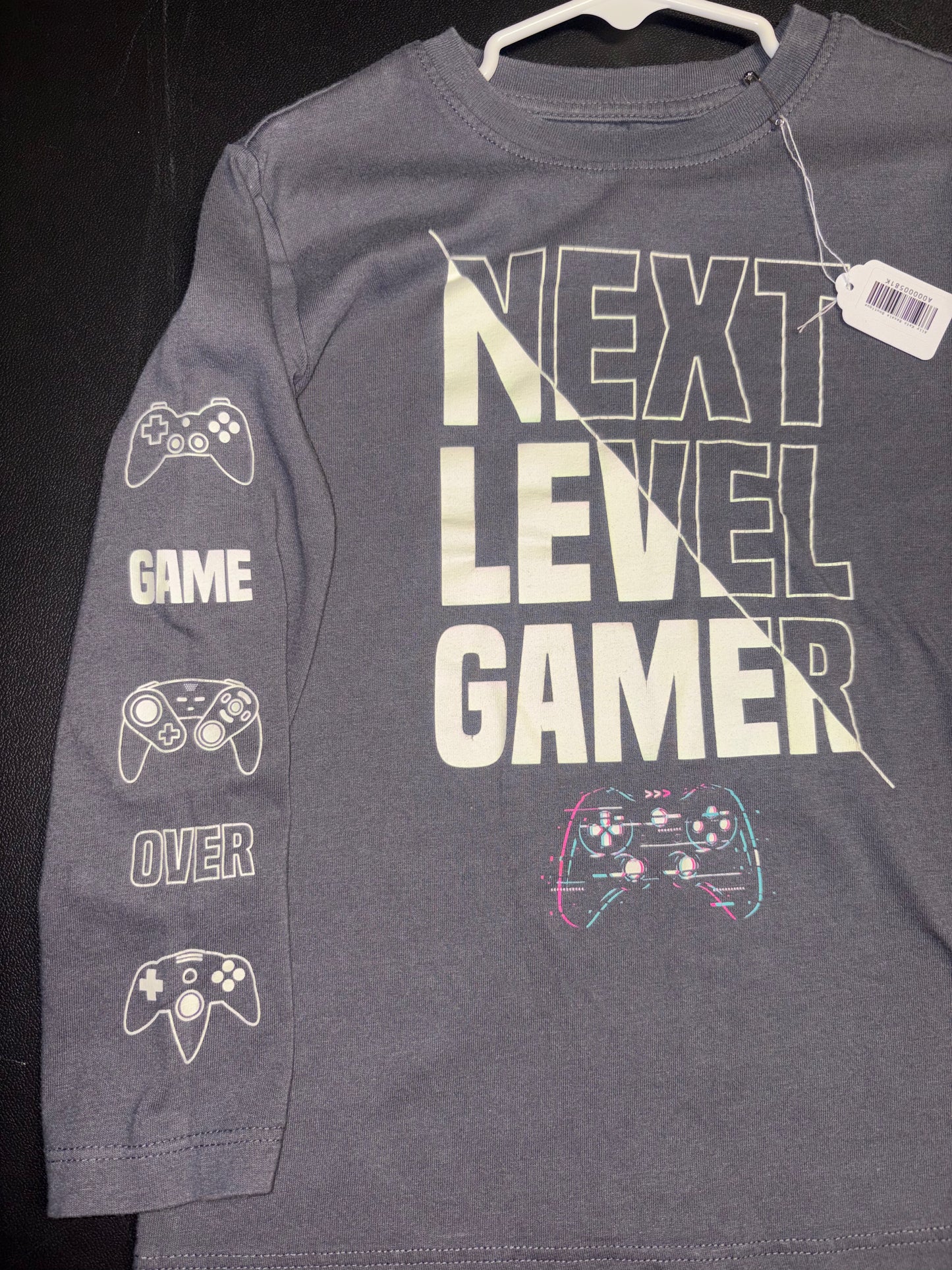 Size 6/7 Youth, Gray Gamer shirt