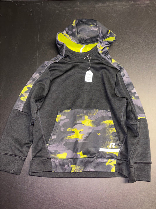 Size 6/7 Youth, Reebok Brand, Black and Neon Yellow hoodie