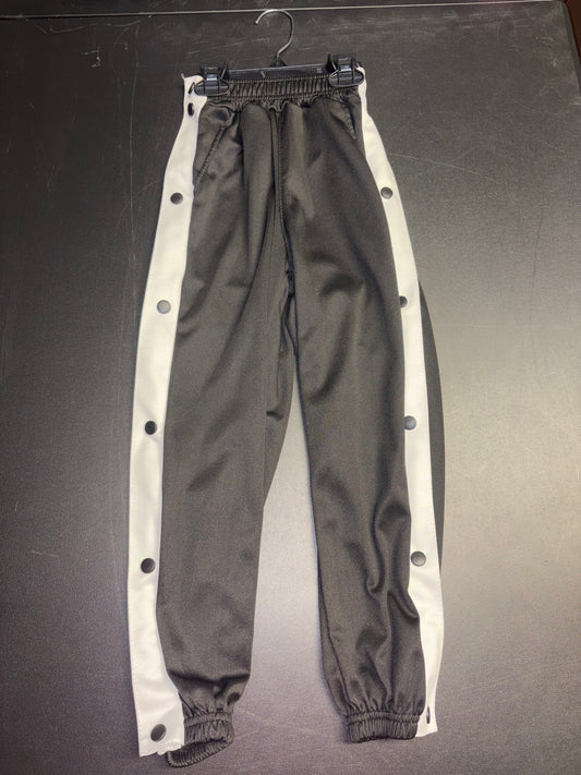 Size 6/7 Youth, Black and White snap up pants