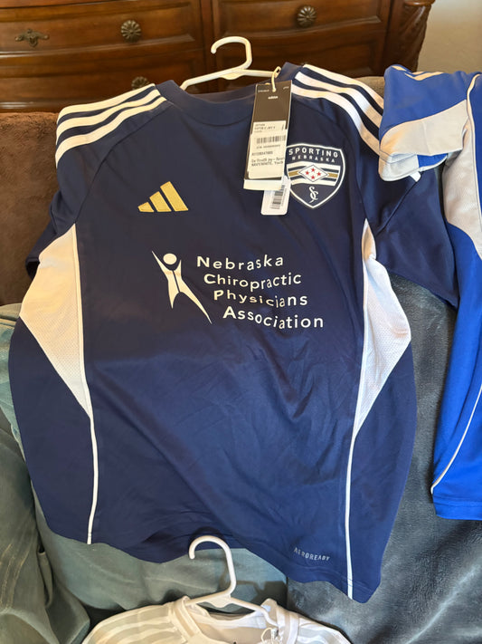Size Youth Medium Navy Blue Adidas soccer jersey