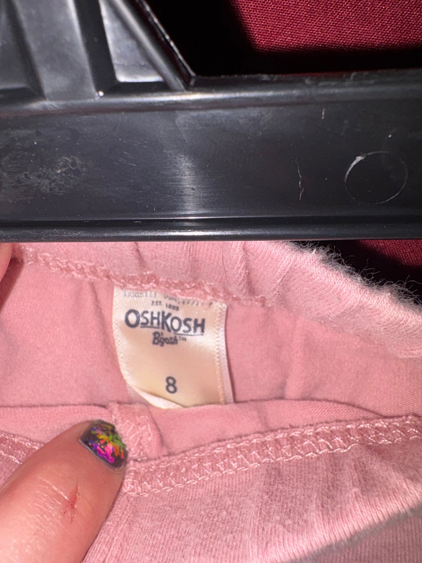 Size 8 girls, pink leggings, OshKosh Brand