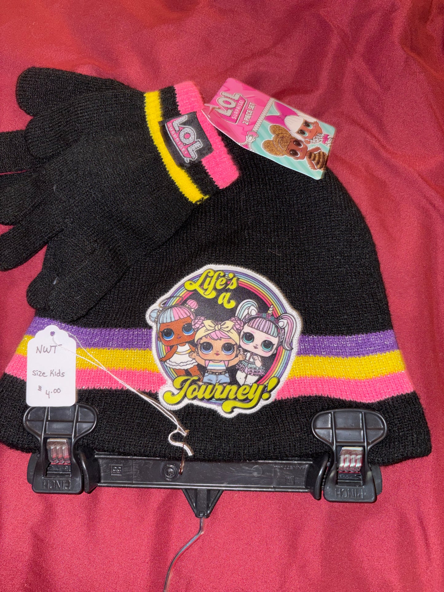 One Size, girls hat and glove set, LOL Surprise