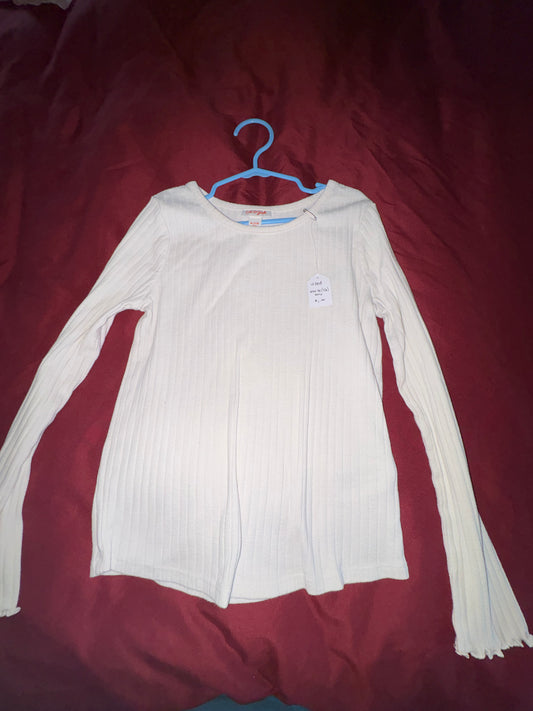 Size 7/8 Girls long sleeved white shirt, Cat & Jack