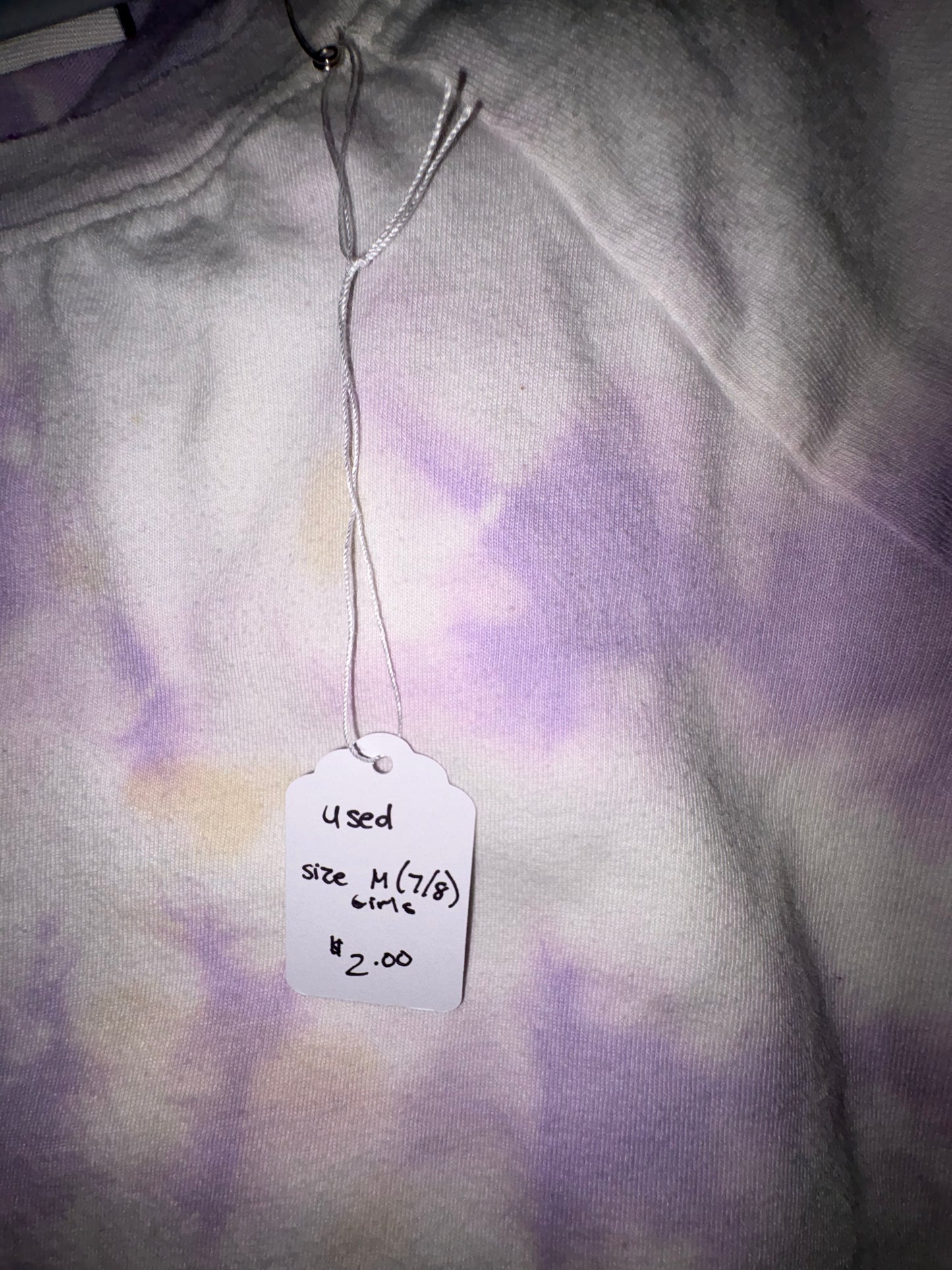 Size 7/8 Girls purple tie-dye design T-shirt, Cat & Jack brand ￼