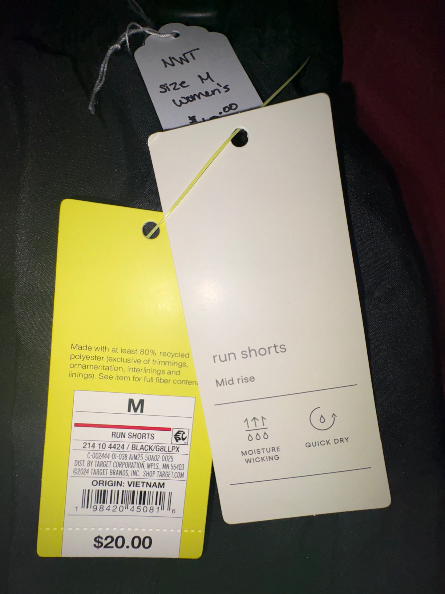 Size M women’s 3” running shorts, Black, All in motion brand, NWT