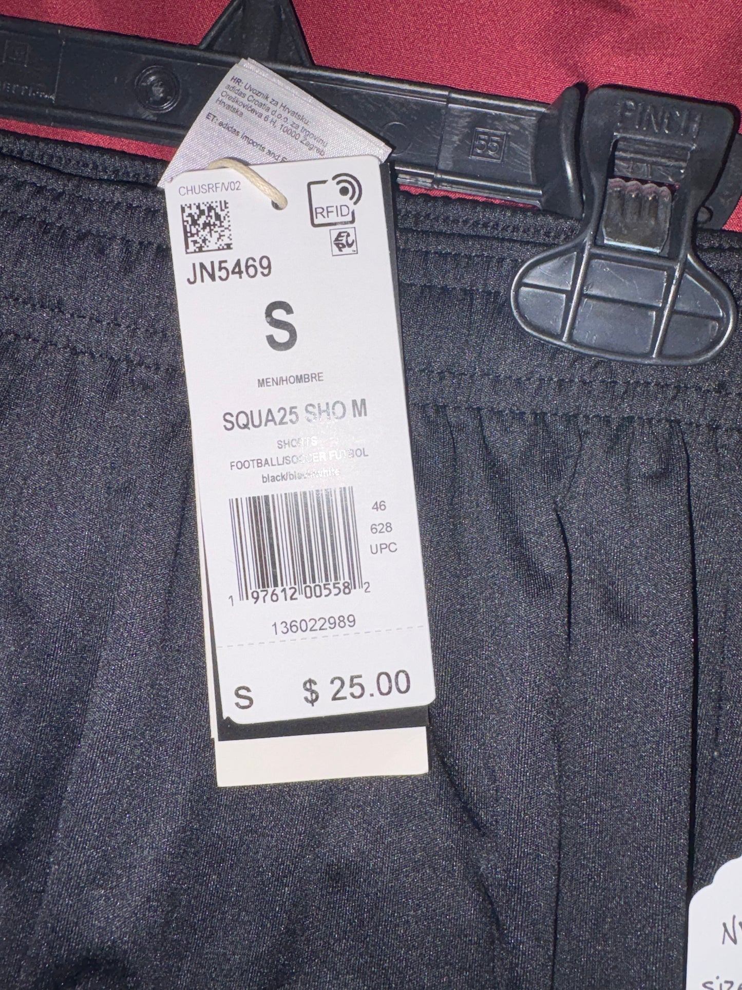 Size Men’s Small, Adidas, black soccer shorts, Chicago Magic
