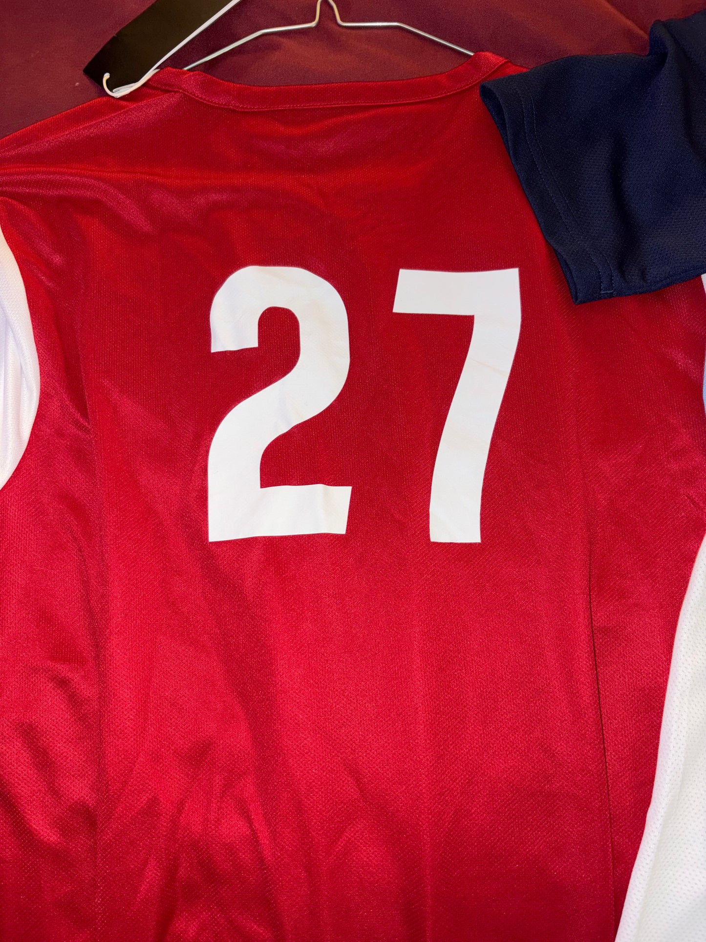 Size Men’s Small, Adidas, red & white soccer jersey, NWT