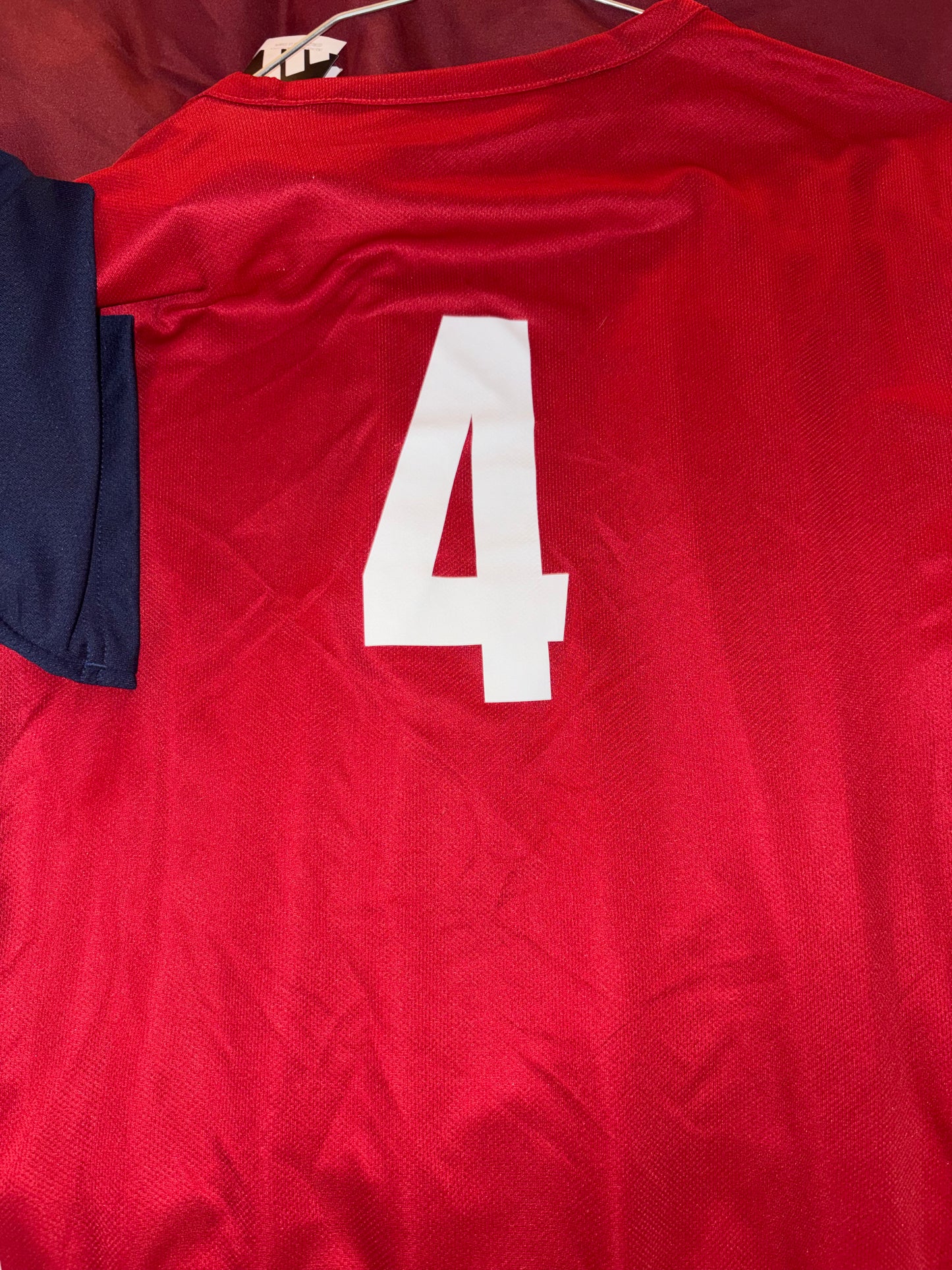 Size Men’s Small, Adidas, red & white soccer jersey, NWT