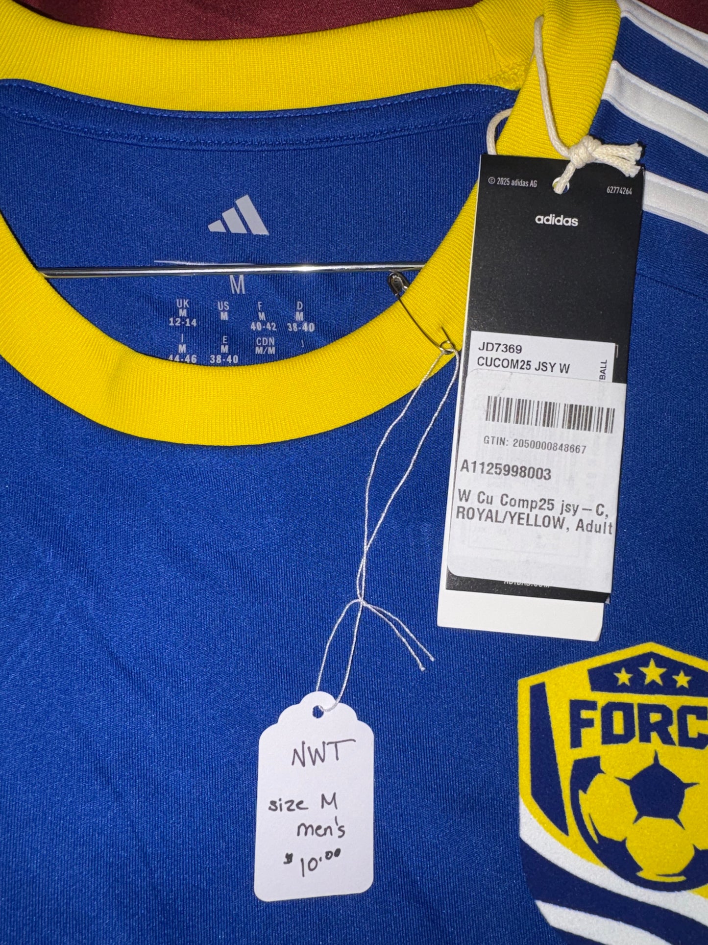 Size Men’s Medium, adidas, Blue soccer jersey, NWT