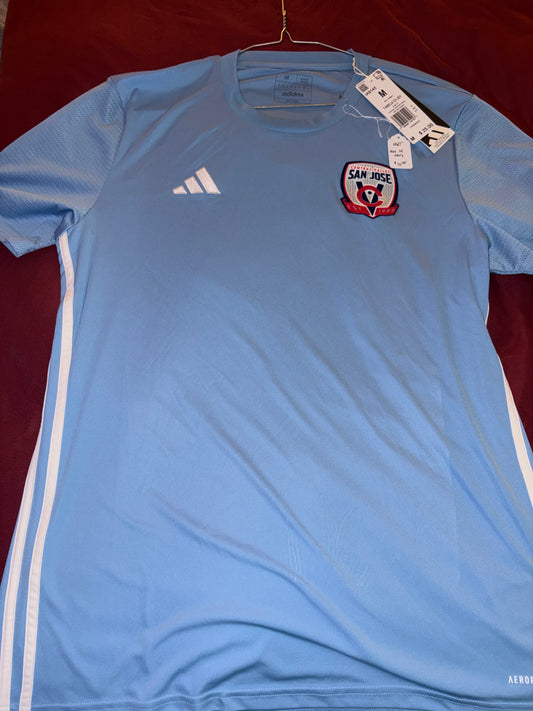 Size Men’s Medium, Adidas, light Blue soccer jersey, NWT