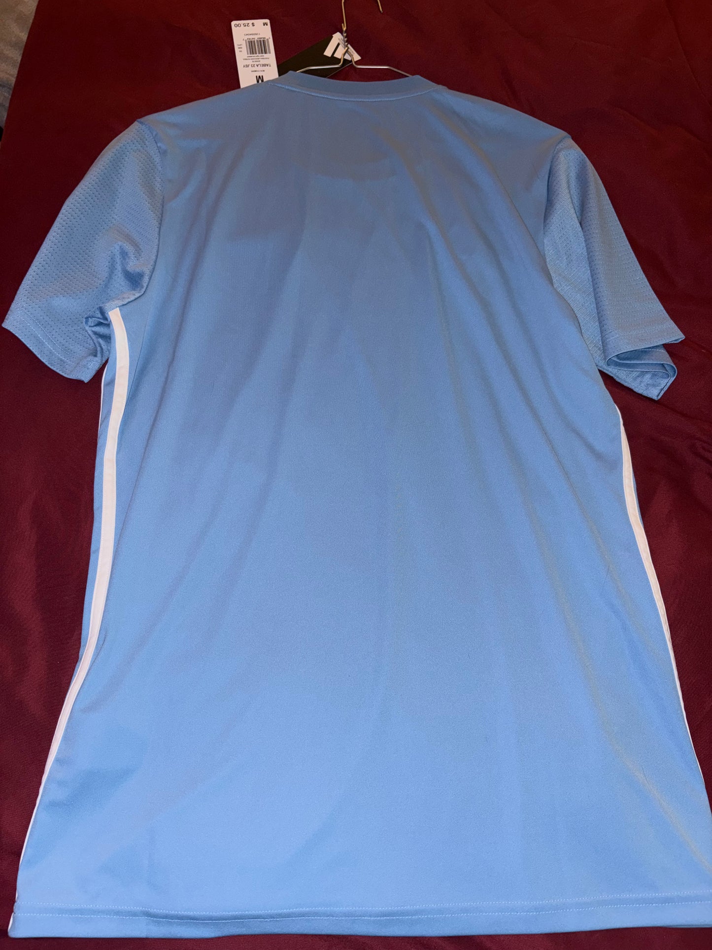 Size Men’s Medium, Adidas, light Blue soccer jersey, NWT