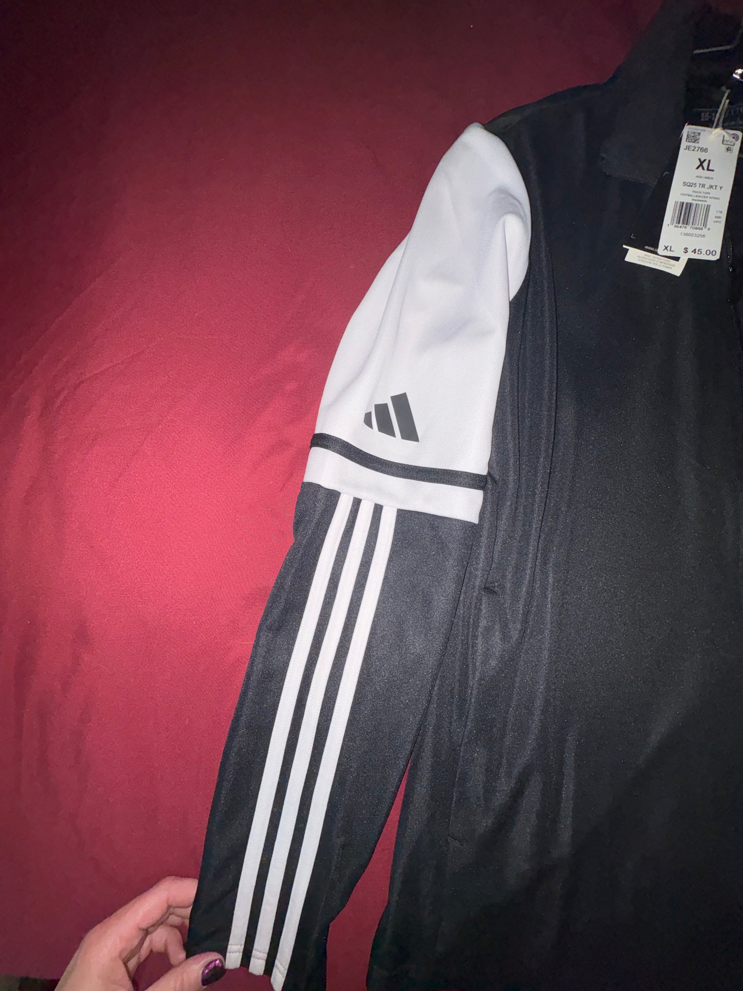 Size Youth XL, NWT, adidas, zip up soccer jacket, Sporting Charlotte Football Club, Queenstown Clothing & Apparel logo
