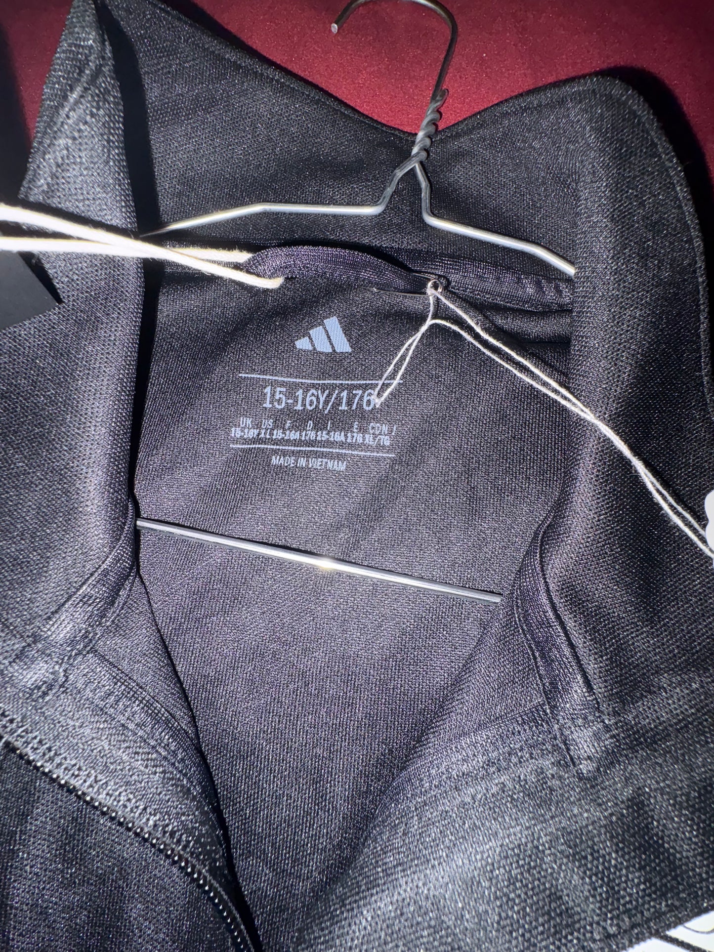 Size Youth XL, NWT, adidas, zip up soccer jacket, Sporting Charlotte Football Club, Queenstown Clothing & Apparel logo