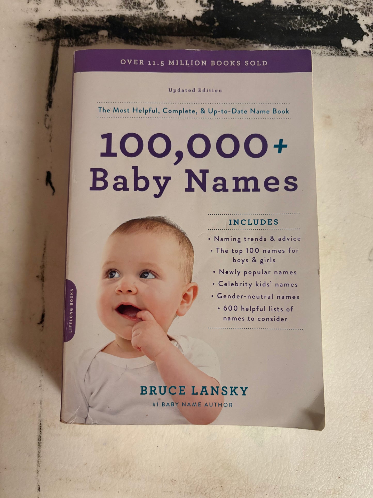 100,000 baby names book - used with highlighting