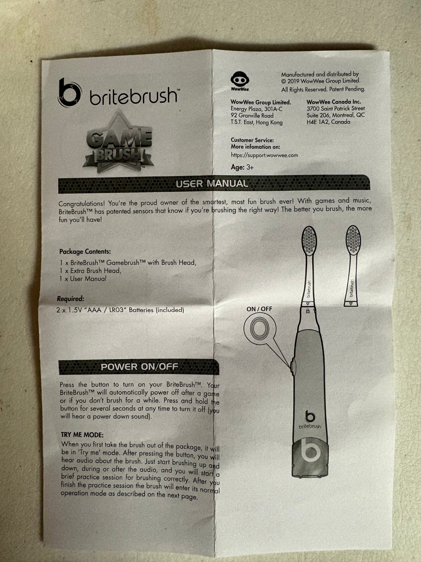 Kids game tooth brush- brute brush sold separately