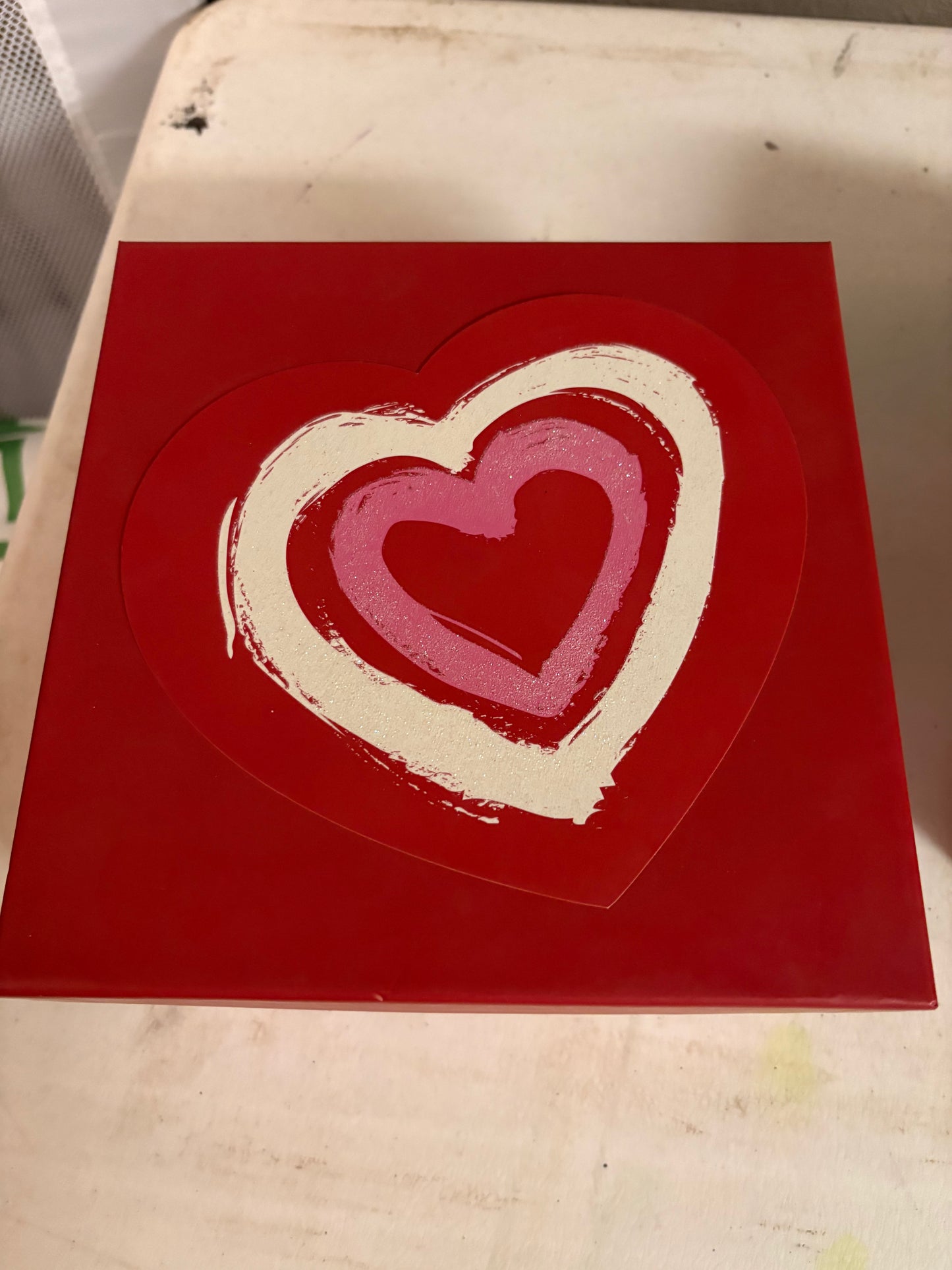 Valentines boxes 8.25x8.25x4 - 2 available - $1.00 each